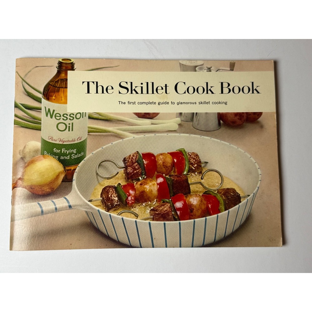Vintage The Skillet Cook Book Wesson Oil Mid Century Retro Recipes Softcover‎